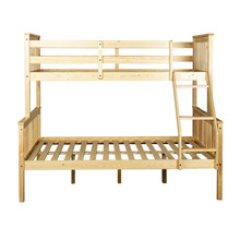 Karelia Pine Wood Single Over Double Bunk Bed